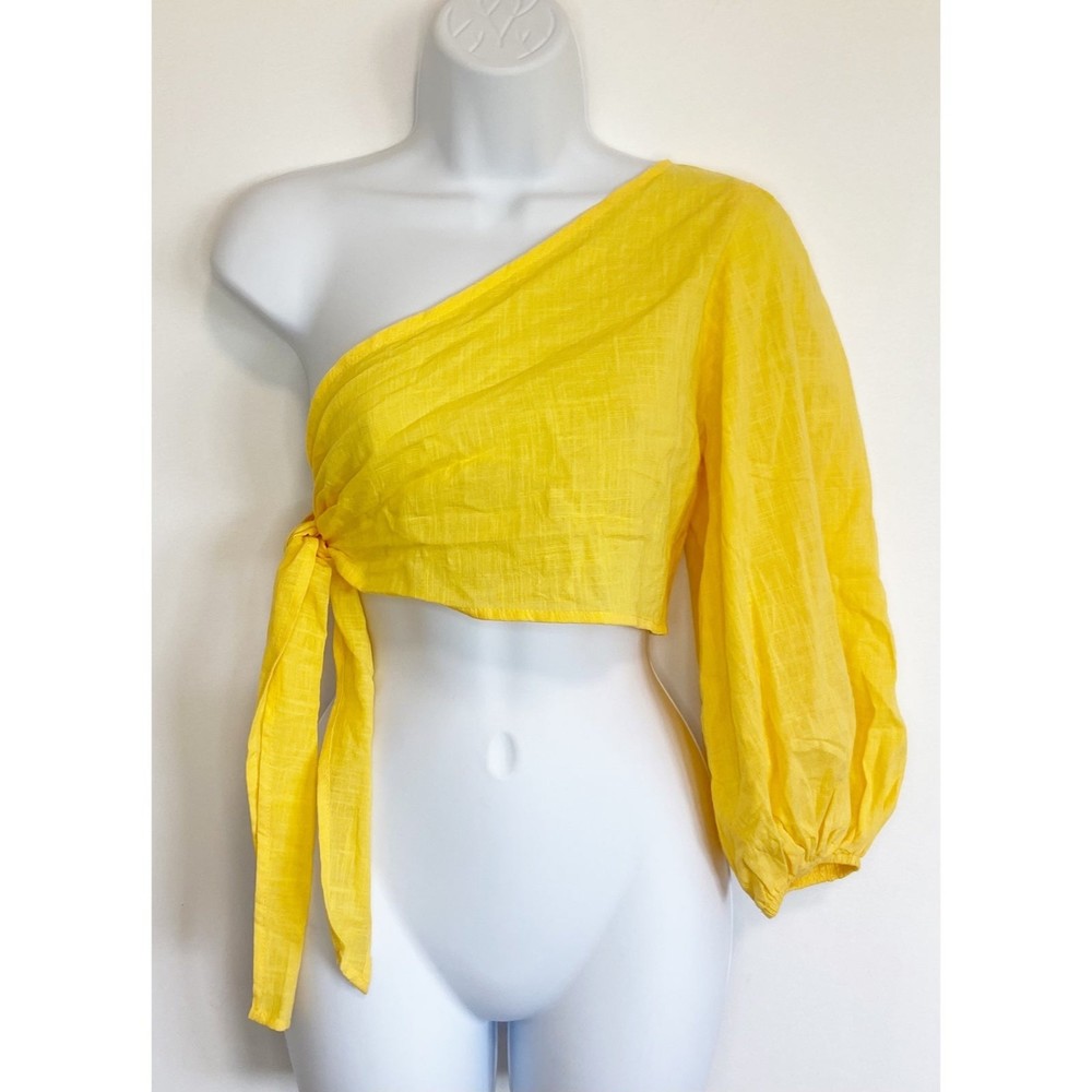 SHEIN ONE SHOULDER TIE TOP SIZE LARGE